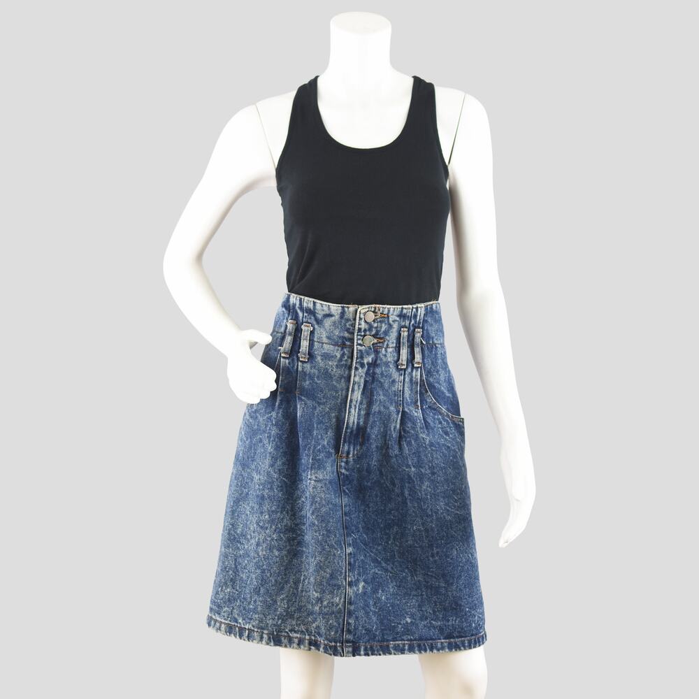 Vintage Acid Washed Jean Skirt Junoirs Size 13, 34" Waist